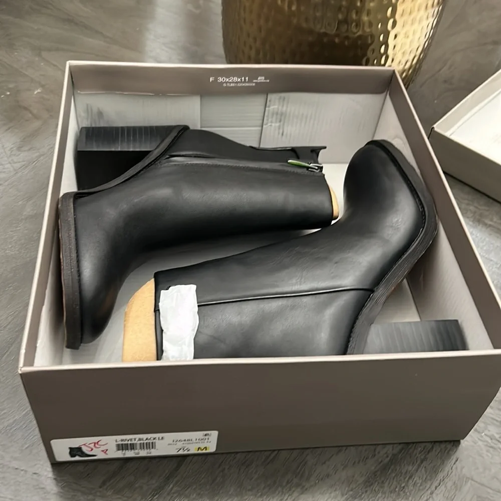 Franco Sarto Women's Rivet Block Heel Ankle Boot_2